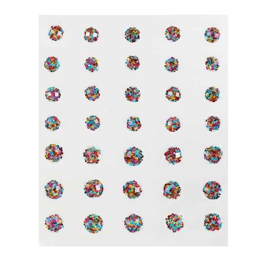 12 Packs: 35 ct. (420 total) Multi Dots Bling Stickers by Recollections™